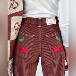 Lisa Says Gah Dylan Pant in Cherry Print size 12
